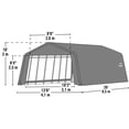thumbnail image 3 of ShelterLogic 13' x 28' x 10' Green Carport, 3 of 11