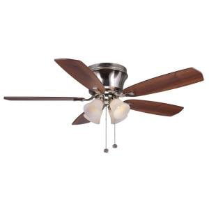 UPC 718212144145 product image for Hampton Bay Hollandale 52 In. Brushed Nickel Ceiling Fan | upcitemdb.com