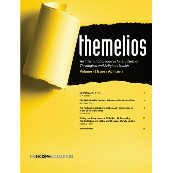 Themelios: Themelios, Volume 38, Issue 1 (Paperback)