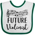 thumbnail image 3 of Inktastic Future Violin Player Violinist Boys or Girls Baby Bib, 3 of 4