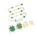 thumbnail image 2 of BESTYASH 4Ud Colgante Hojas Glitter Verde Para Fiesta San Y Celebraciones, 2 of 8