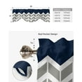 thumbnail image 6 of Fsddascl Navy Blue Geometric Tie Up Valance Curtains for Windows, Kitchen Curtains Window Treatments, White Chevron Modern Abstract Art Aesthetics Short Window Valances for Bedroom Bathroom 42"x12", 6 of 7