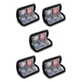 thumbnail image 1 of tamizeot Memory Card Zipper Closure Bag Storage Case Traveling Padded Interior Dustproof Protective Carrying Pouch Protector Black 5Set, 1 of 6