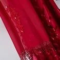 thumbnail image 4 of SWSMCLT Women's Fringe Pashmina Winter Shawl Open Front Semi Formal Pashmina Shawl Wedding Fall Elegant Cozy Burgundy One Size, 4 of 5
