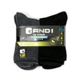AND1 Men's Lightweight Mid Crew Socks, 12Pack