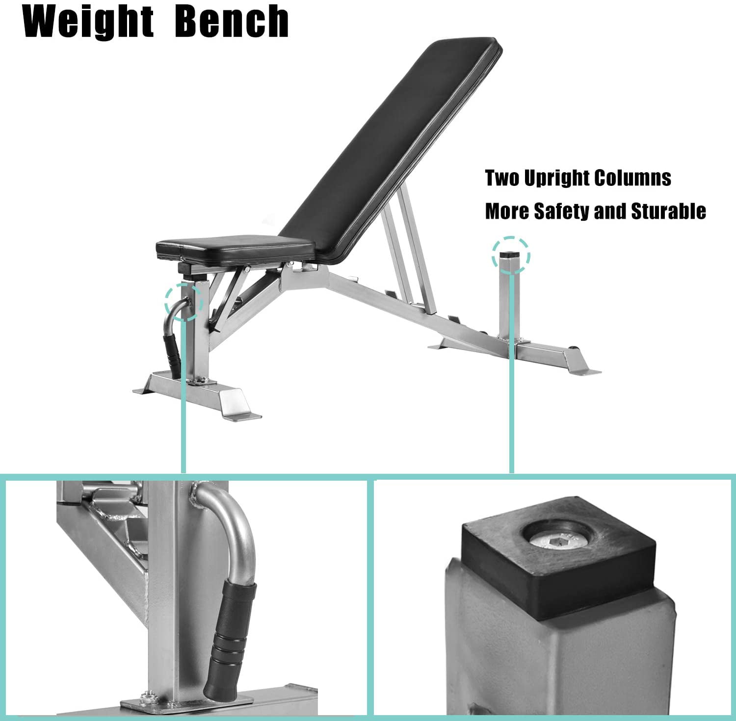 Weight Bench Adjustable Strength Training for Full Body Workout Fast Folding2020 