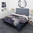 thumbnail image 1 of Designart "Exploring The Language Of Painting Purple III" Abstract Painting Bedding Covert Set - Modern Purple Abstract Bed Set With 2 Shams, 1 of 6
