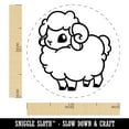thumbnail image 2 of Fluffy Ram Cute Self-Inking Rubber Stamp Ink Stamper - Green Ink - Medium 1 Inch, 2 of 7