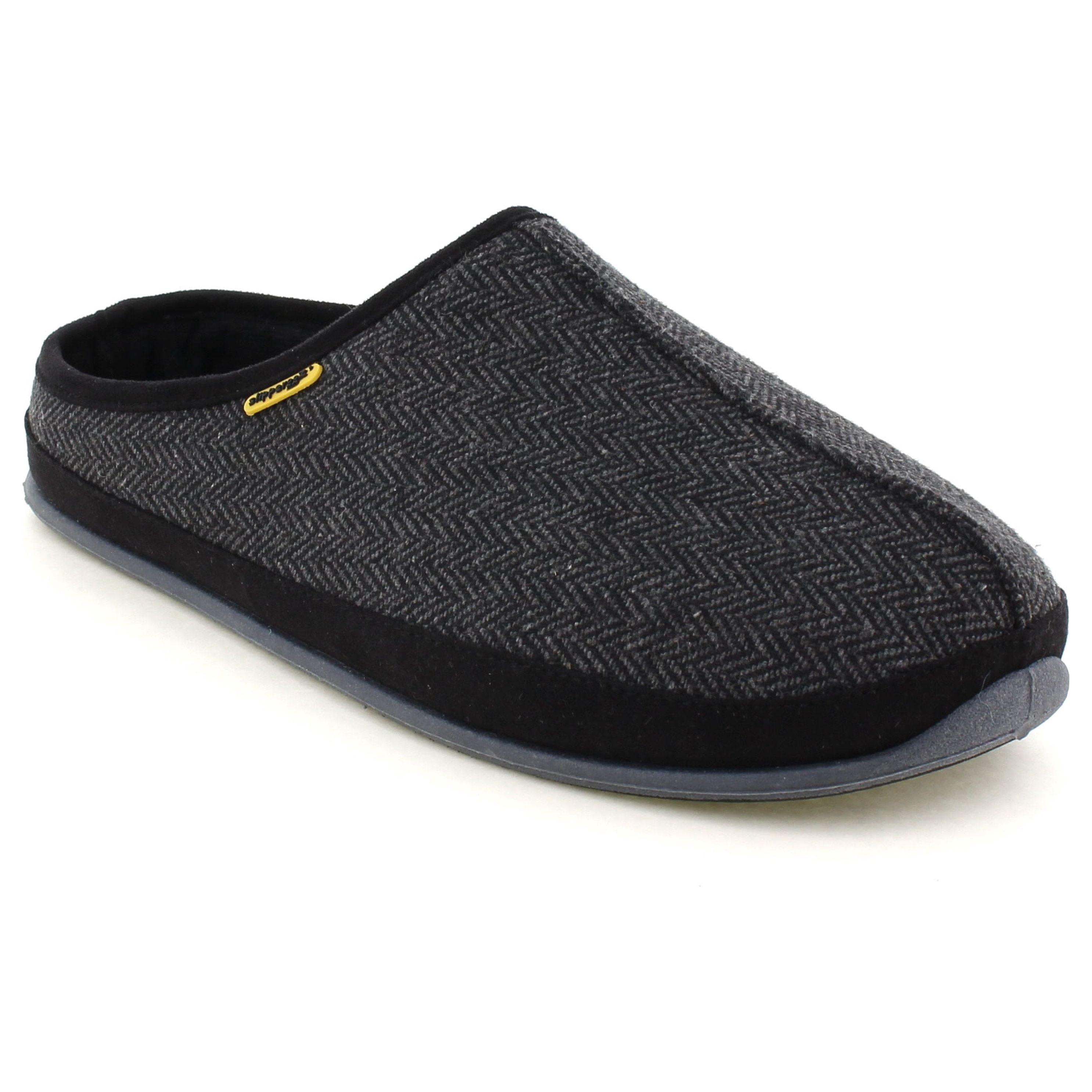 Deer Stags Unisex Wherever Tweed Slipper - Black - 12 Medium