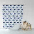 thumbnail image 5 of Nautical Ocean Whale Shower Curtain, Light Blue Ocean Fish Animal Print Design Bathroom Shower Curtain for Kids, Sea Themed Creatures Underwater Shower Curtain Set with 12 Hooks 72x72 inch, 5 of 5