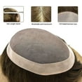 thumbnail image 5 of Toupee for Men Human Hair Replacement System 8"X10" Fine Mono Toupee Hair for Men Durable Monofilament Mens Toupee Hairpieces, 5 of 5