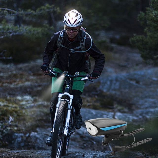 Faro delantero para bicicleta con bocina | Luz LED para bicicleta para mayor seguridad al circular de noche | Luz delantera recargable por USB | Sonido de alerta de 120 dB