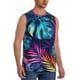 thumbnail image 2 of Fotbe Colorful Tropical Leaves Men's Camiseta sin Mangas Estampada para Hombres, Playera Casual para Gimnasio, Entrenamiento, Playa-Medium, 2 of 7