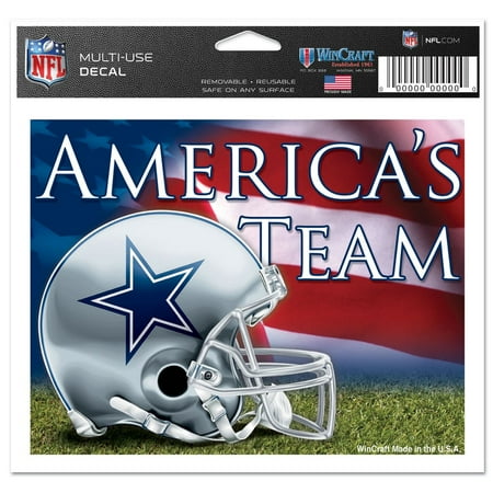 Dallas Cowboys Official NFL 4 inch x 6 inch Car Window Cling Decal by Wincraft