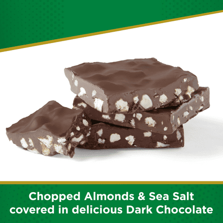 RUSSELL STOVER Sugar Free Dark Chocolate Almond & Sea Salt Bark, 7.5 oz bag (≈ 24 pieces)