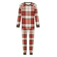 thumbnail image 5 of Ashirexll Two Piece Sets, Mens Pajamas Set, Christmas Plaid Print Fashion Casual Sleepwear Set Long Sleeve Top and Pants Home Loungewear, 5 of 5