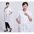 thumbnail image 1 of Summer Unisex White Lab Coat Short Sleeve Pockets Uniform Work Wear Doctor Nurse Clothing, 1 of 2
