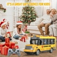 thumbnail image 6 of RC School Bus Toy, 1/30 Remote Control Car Vehicles, 4 Channel City Classic Bus Toy Electronic Vehicles Opening Door for Toddlers with Lights, Gifts for Kids Boys Girls Age 3-12, 6 of 7