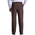 thumbnail image 3 of Haggar Mens Big & Tall Classic Fit Wrinkle Free Dress Pants Brown 48/30, 3 of 7