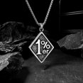 thumbnail image 1 of European and American Titanium Steel Tag Pendant Personality Punk Retro Trendy Men s Stainless Steel 1% Necklace Factory Direct Supply, 1 of 5