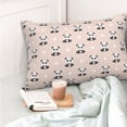 thumbnail image 4 of KLL Cute Panda Pillow Covers Envelope Closure,Super Soft and Cozy Fuzzy Fleece Pillow Case Cover (No pillow core） 16"x24", 4 of 5
