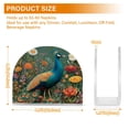 thumbnail image 3 of Qxltty Peacock Acrylic Napkin Holder Set of 1 Transparent Dining Table Kitchen Cafeteria Home Decor 4.1x4.9x1.97in, 3 of 9