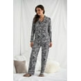 thumbnail image 4 of Pretty You London Women's Soft Breathable Bamboo Long Pajama Set in Luxe Leopard Print, 4 of 4