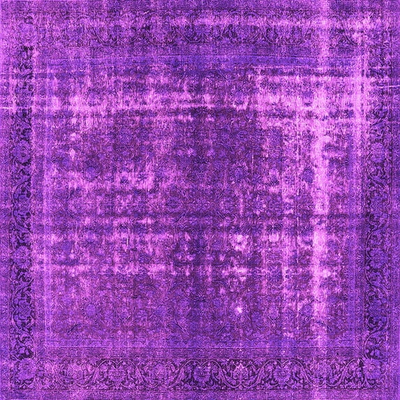 Ahgly Company Indoor Square Persian Pink Bohemian Area Rugs, 4' Square