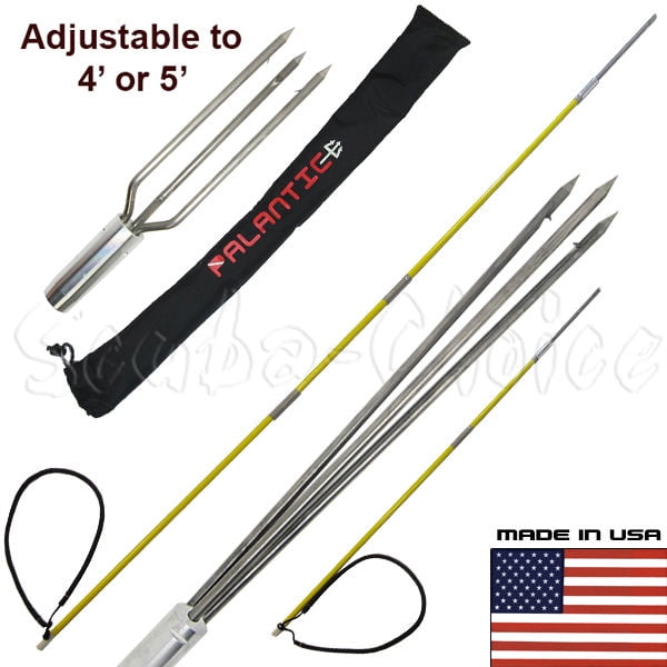 24" For 4Ft. Pole Spear Heavy-Duty Pole Spear Hawaiian Sling. 
