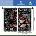 thumbnail image 3 of Coffee Lovers Black Kitchen Curtains 27.5W x 39L Inch Farmhouse Rustic Vintage Country Rural Drink Rod Pocket Short Cafe Tier Small Window Treatment Drapes Decor 2 Panels, 3 of 6