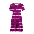 thumbnail image 6 of Women's Summer Casual Short Sleeve T Shirt Dress Tiered Mini Dresses With Pockets, 6 of 6