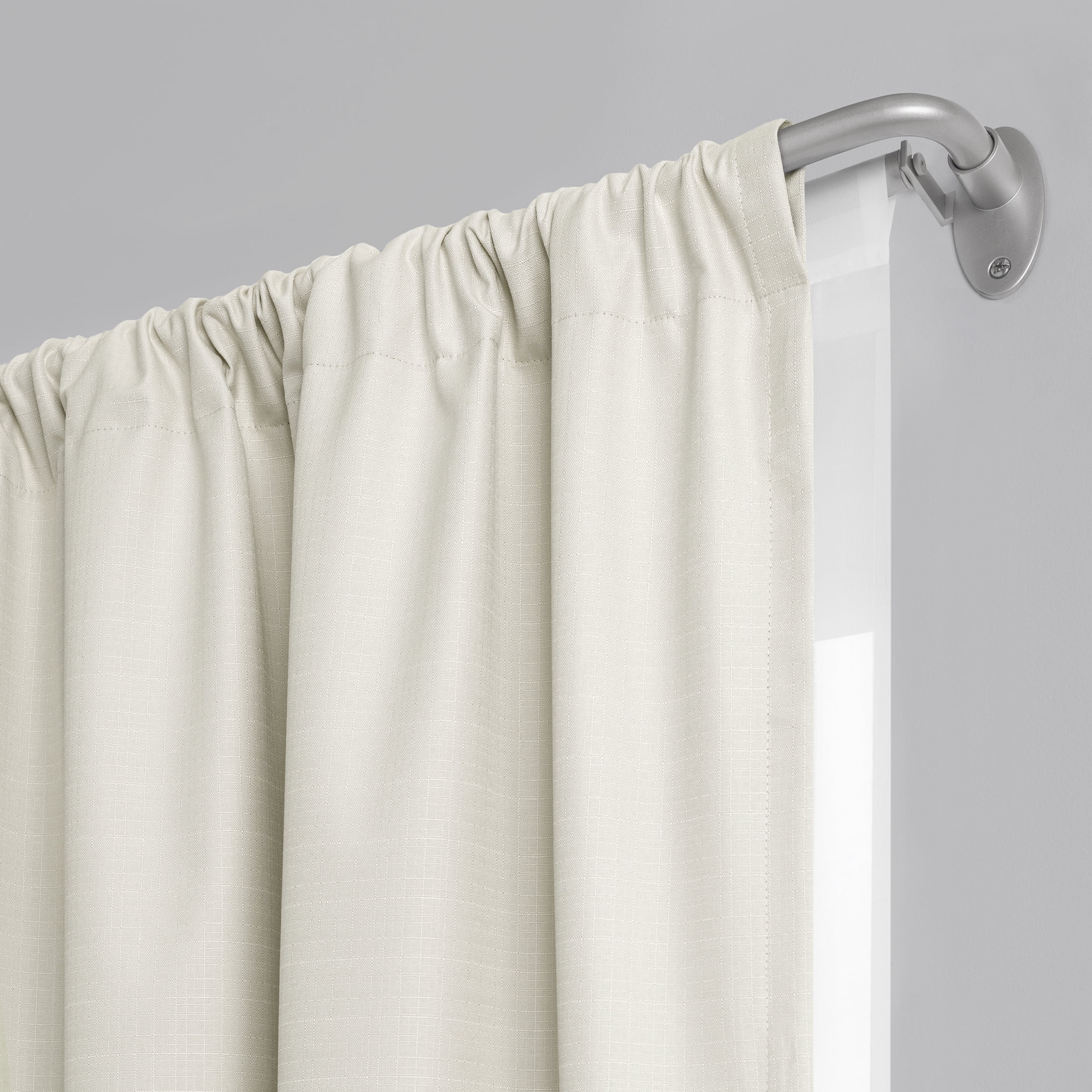Eclipse Clinton 5/8" Blackout Double Wrap Sliding Window Curtain Rod, 48-86", Brushed Nickel