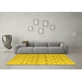 thumbnail image 3 of Ahgly Company Indoor Square Solid Yellow Modern Area Rugs, 8' Square, 3 of 4
