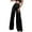 Black, variant on Women's Fashion Casual Sequined Pants, High Waisted Wide Leg Flared Sparkling Sequin Nightclub Wear with Elastic Waist and Bling Glitter Detail