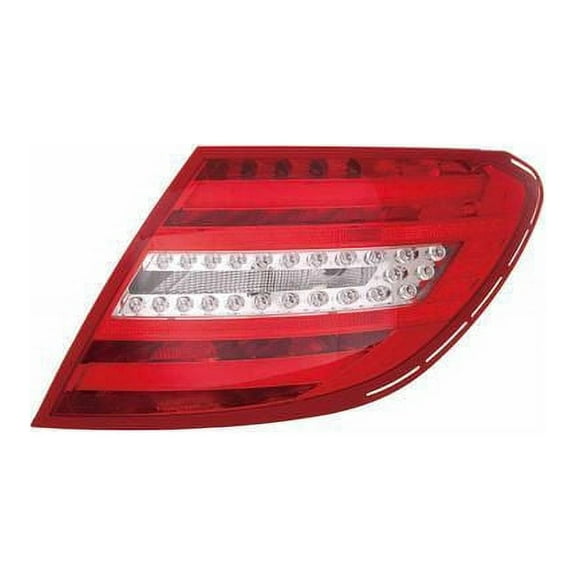 Left Driver Side Tail Light Assembly - Compatible with 2012 - 2014 Mercedes-Benz C300 2013