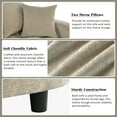 thumbnail image 6 of Euroco Oversized Round Chenille Chaise Lounge with Tufted Seat, Removable Pillows & High-Density Cushion – Modern Upholstered Lounge Chair for Bedroom or Living Room, 6 of 9