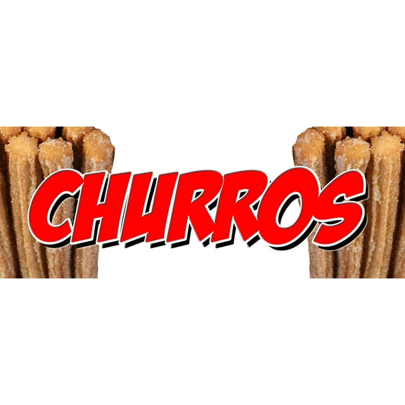 36" CHURROS DECAL sticker concessions churro fair