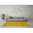 thumbnail image 3 of Ahgly Company Machine Washable Indoor Rectangle Abstract Yellow Modern Area Rugs, 8' x 10', 3 of 4