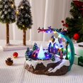 thumbnail image 1 of Adornos de fuente navideña, decoración navideña con árbol de Navidad y casa, estante luminoso de mesa, decoración, regalo para la familia, 1 of 4