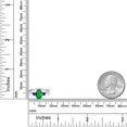 thumbnail image 6 of Gem Stone King 10K White Gold Green Nano Emerald and Blue Sapphire 3-Stone Ring for Women | 1.05 Cttw | Oval 8X6MM | Gemstone May Birthstone | Size 6, 6 of 6