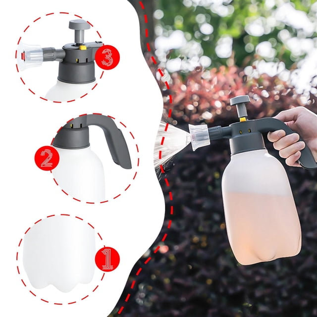 Pulverizador de espuma manual, fácil de usar, versátil, espesado, herramienta de limpieza portátil, olla para lavar autos, para el hogar y el jardín.