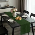thumbnail image 2 of Solid Dark Green Table Runner 72 Inches Long, Retro Minimalism Abstract Denim Texture Kitchen Coffee Dining Table Decoration for Home Party Birthday Wedding Home Decor 16x72 Inches, 2 of 8