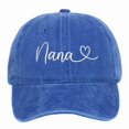 thumbnail image 2 of XIAOCHA Women's Vintage Washed Embroidered Baseball Cap Adjustable Hat Band Outdoor Party Dad Hat,Blue, 2 of 4