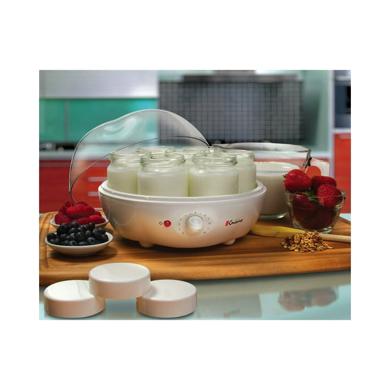 Automatic Ice Cream & Frozen Yogurt Maker with 4 Glass Ice Cream Cup - Euro  Cuisine Inc