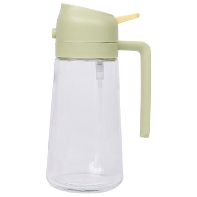Dispensador de aceite portátil recargable de 470 ml para restaurante y parrilla. Verde claro