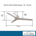 thumbnail image 2 of Minka-Aire Java 54-Inch 3-Blade Ceiling Fan in Brushed Nickel Wet Finish W/ Silver Blades - F753-BNW, 2 of 3