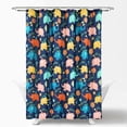 thumbnail image 2 of Hygge Elephant Shower Curtain Navy/Multi 72x72, 2 of 9
