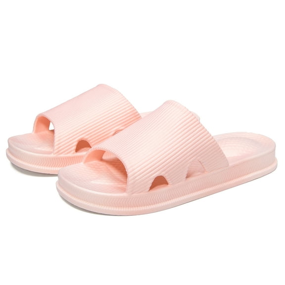 Slippers Shower Super Soft Thick Soled Women Household Sandals Floor Non-Slip Quick Dry Slippers Open Toe, Pink