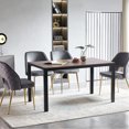 thumbnail image 2 of Gold Legs Dining Chairs with Hollow Back / Create Elegant Atmosphere, 2 of 4