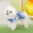thumbnail image 3 of Dog Classic Plaid Dress for Small Dogs, Puppy Bowknot Tutu Dress with D-Ring Buckle, Cute Pet Vest Dog Princess Skirt for Wedding Holiday Party Photography Blue M, 3 of 6